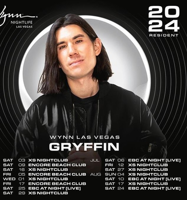 Las Vegas resident DJ Gryffin will perform a special set on the par-three hole on Saturday.