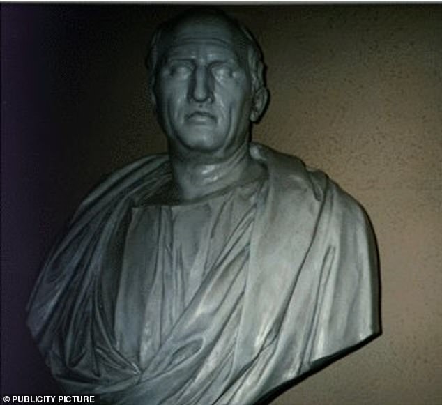 A bust of the Roman philosopher and statesman Marcus Tullius Cicero (106-43 BC)