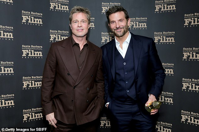 Brad and Bradley photographed during the Santa Barbara International Film Festival.