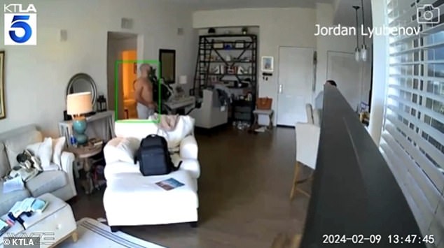 Jordan Lyubenov shared security camera footage showing the walls, windows and furniture shaking inside his Playa Vista home.