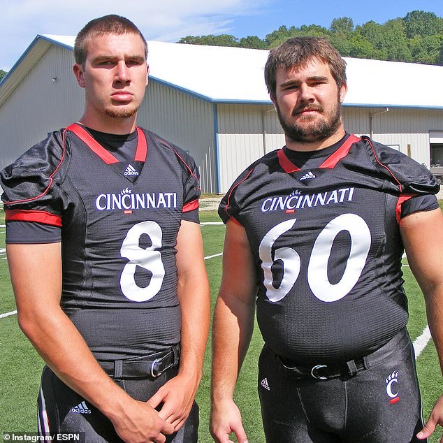 The Kelces played together in Cincinnati before being drafted by different NFL teams.