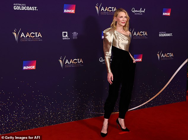 The Elizabeth star was beaming as she walked the red carpet ahead of the awards show where she is nominated for Best Leading Actress for The New Boy.