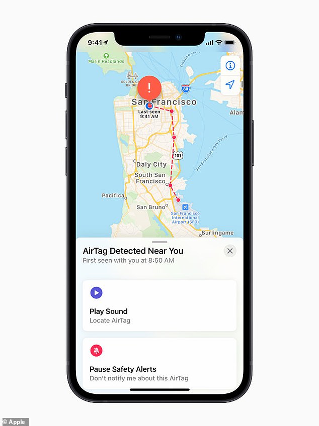 Apple added a feature to its AirTag devices to alert people if they are being tracked unknowingly