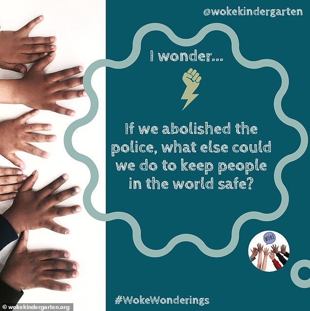 Woke Kindergarten is blatant about its political leanings, with its social media pages filled with graphics about police abolition, anti-Israel messages, and even advocating for the abolition of money.