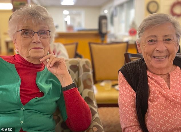 Mary Grace Tassone (right) has lived in Atria Senior Living, the longest of the group, for the past three years.