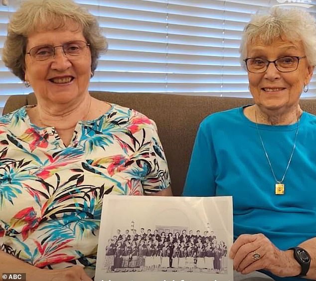 Sylvia Crane (left) was the last of the group to move into the living community in July and said she felt a sense of relief seeing the familiar faces of her friends.