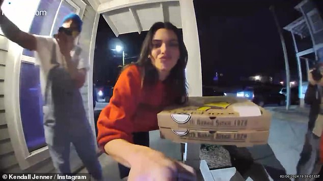 The social media powerhouse surprised several of her fans by showing up at a house party with boxes of pizza and a sizable bottle of 818 Tequila.