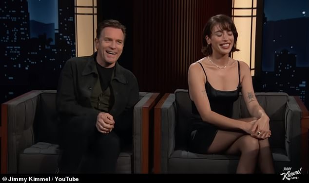 Appearing on Jimmy Kimmel earlier this week alongside Ewan, Clara recounted the time she was forced to watch her father naked in The Pillow Book, explaining: 