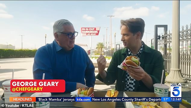 Andy Riesmeyer and In-N-Out burger expert George Geary tried the Flying Dutchman and Lemon Fries yesterday at one of the restaurants on February 7th.