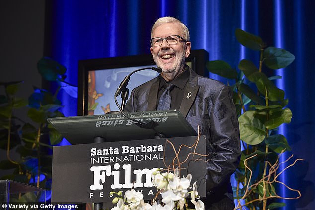 Leonard Maltin speaks on stage at the Santa Barbara International Film Festival Maltin Modern Master Award honoring Robert Downey Jr.