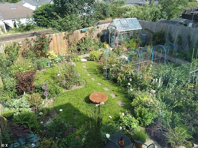 Bannister said the previous owner's garden (pictured) was 