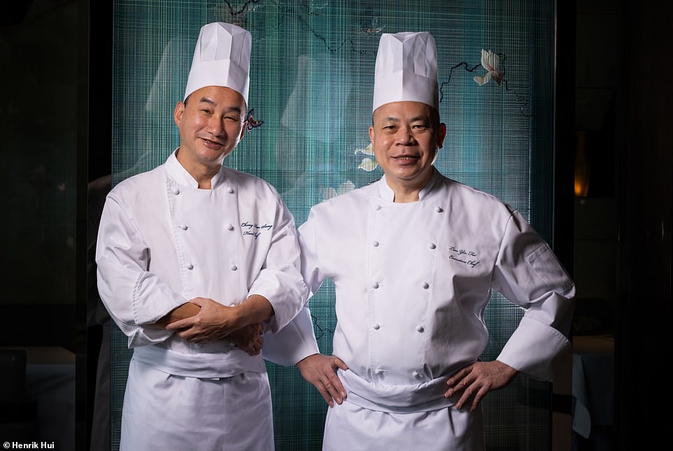 The restaurant's executive chef Lau Yiu-fai (right) and head chef Cheng Man-sang (left)
