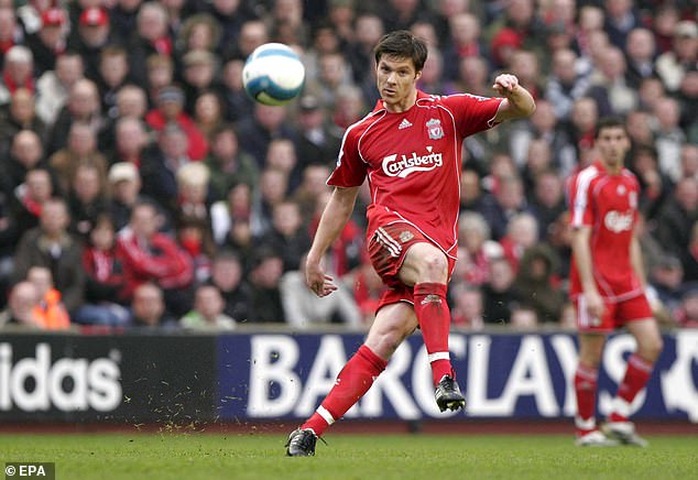 Alonso played for Liverpool between 2004 and 2009 before leaving to join Real Madrid.