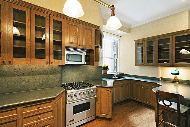 The spacious kitchen of the apartment.