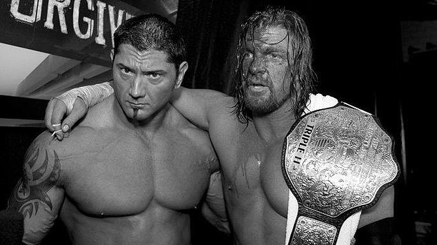Triple H also fronted a group with Dave Bautista, Randy Orton and Ric Flare, called Evolution.