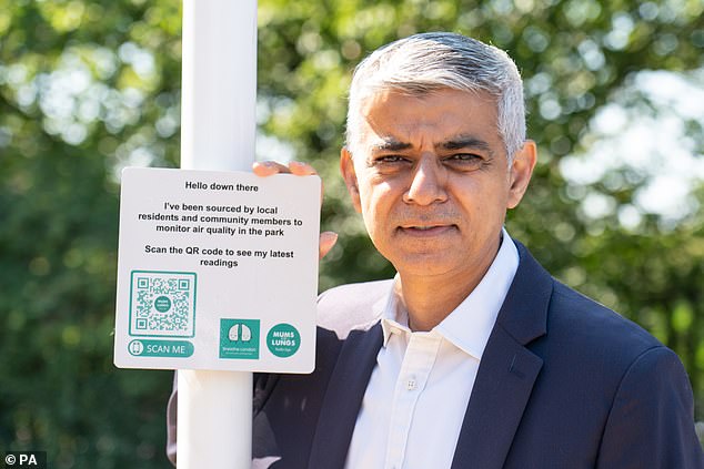 Hall will face Labor London Mayor Sadiq Khan (pictured) in the May 2024 election.