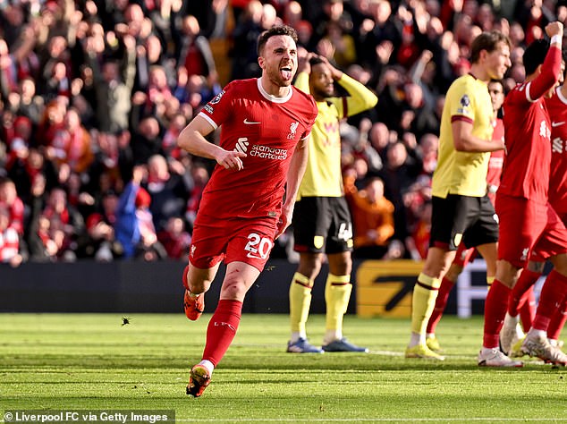 Diogo Jota opened the scoring with a well-placed header on the half hour mark at Anfield