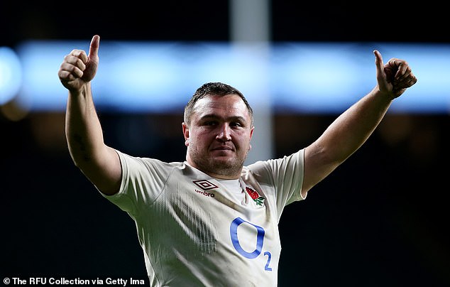 England's Jamie George acknowledges the crowd after his team's 16-14 victory