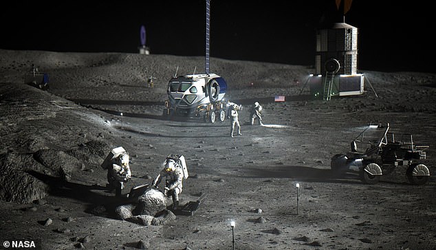Artemis Base Camp: By the end of this decade, NASA aims to establish a base camp in the southern region of the Moon (artist's impression)