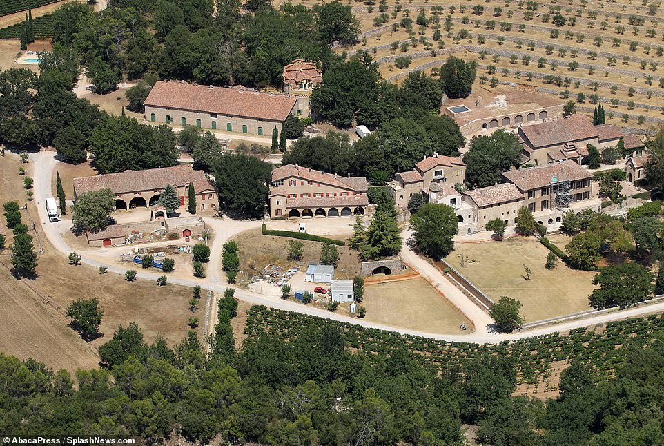 Brad and Angie were joint owners of French vineyard Miraval, a 35-room, 1,000-acre estate they bought for $60 million in 2011, and is now at the center of a bitter legal battle between them.