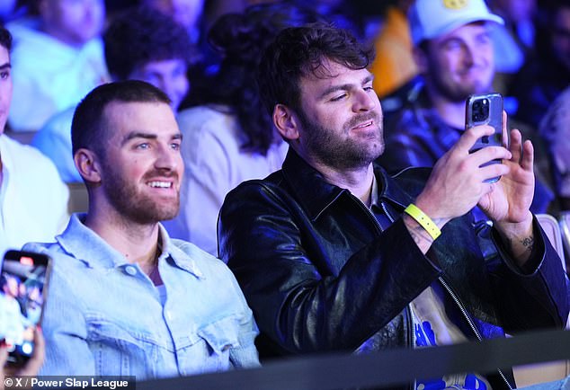 EDM duo The Chainsmokers, Travis Scott and Machine Gun Kelly were in the audience.
