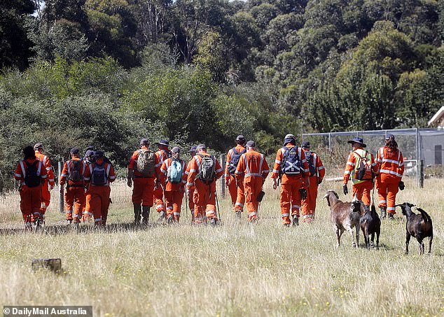 Local police, SES and hundreds of community volunteers - searchers searching for clues into Mrs Murphy's disappearance - organized a massive search for the beloved mum.