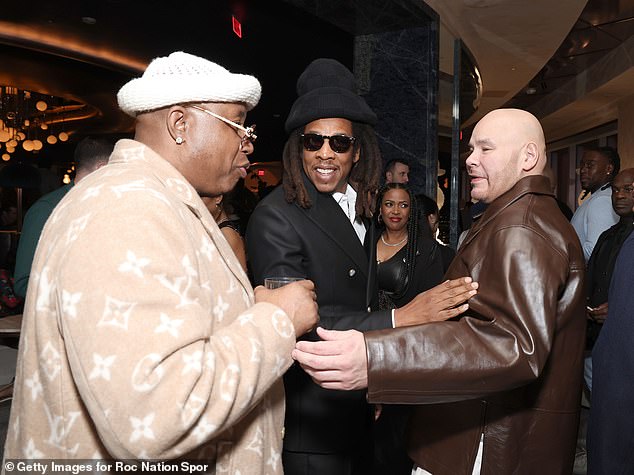 Jay-Z and Fat Joe were photographed chatting at the event.