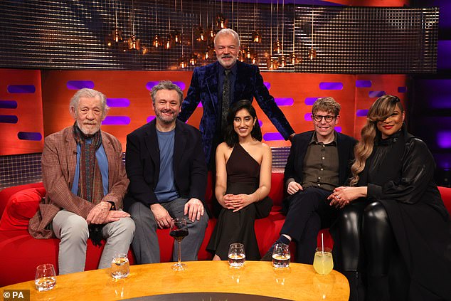 Ambika was joined on the sofa by actor Sir Ian McKellen, Michael Sheen, comedian Josh Widdicombe and singer Gabrielle.