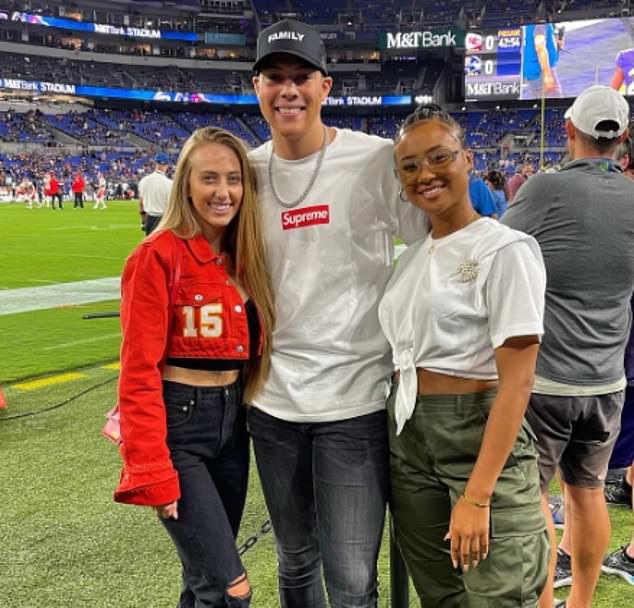 Nicole recently unfollowed Patrick Mahomes and his wife Brittany (left) on social media.