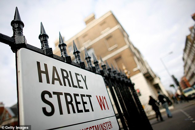 A Harley Street sign is pictured on January 15 in London, England.