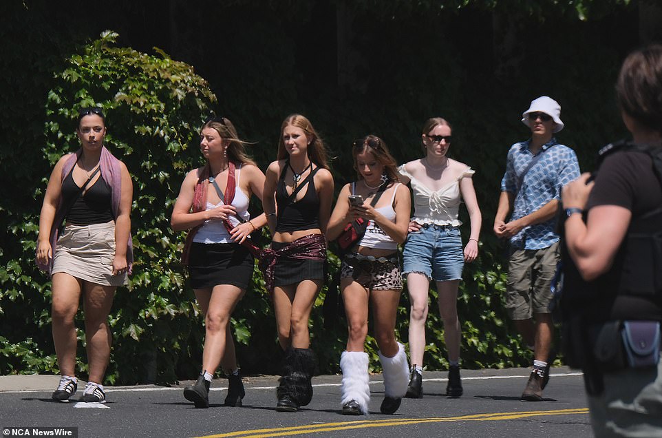 Some chose to accessorize their music festival outfits with fluffy boots.