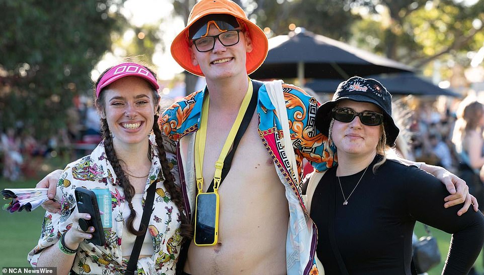 A marked 'hippie' aesthetic was also present at the weekend's music festival