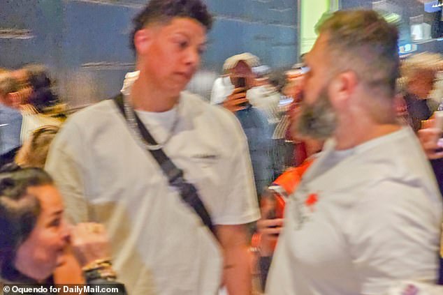 DailyMail.com photos showed the couple greeting each other at the Cosmopolitan in Las Vegas.