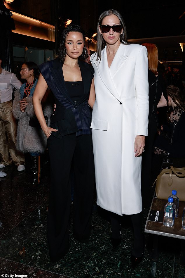 de Silva also spent time at the show with Jenna Lyons, who stunned in a chic white jacket; Both women are among the newest cast members of The Real Housewives Of New York City.