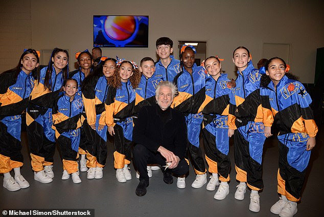 Oppenheimer actor Matthew Modine was also seen pausing for a quick photo with the Knicks City Kids as they arrived to watch the game.