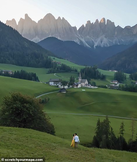 This image captures the stunning vegetation of Val di Funes, a valley in South Tyrol, Italy.