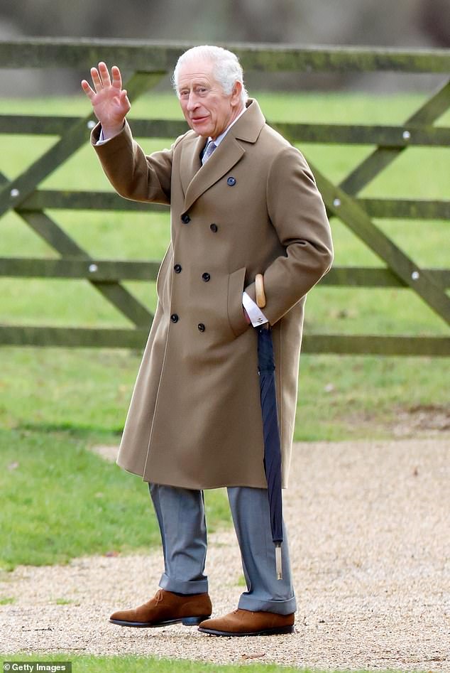 The 75-year-old monarch will undergo surgery for an enlarged prostate next week and is currently resting at the Sandringham estate (pictured on January 7).