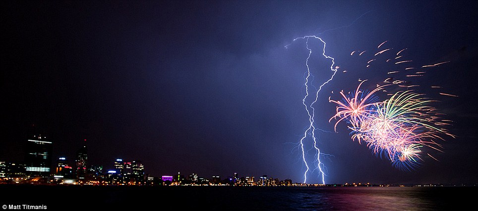 The night sky: 250,000 people braved extreme weather to see the Australia Day spectacle