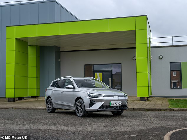 The ASA said both BMW and MG Motor UK had misled consumers by suggesting in their advertisements that electric vehicles produce no emissions during the manufacturing process, or when charged with non-renewable electricity. In the photo: MG5 EV