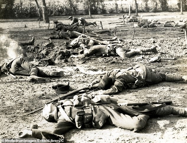 In addition to the more than 100,000 British deaths, a further 200,000 French and 500,000 German soldiers were killed or wounded in combat.