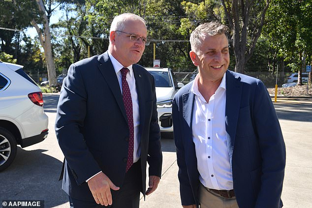 Andrew Constance (pictured, with former Prime Minister Scott Morrison) was vying for the seat after leaving state politics.