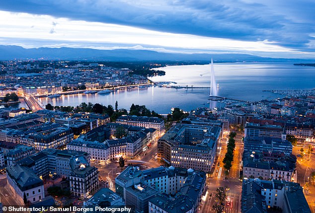 It is not customary to tip in Switzerland, where service charges are included in prices in most places under federal law. The famous and cosmopolitan Swiss city of Geneva appears in the photo.