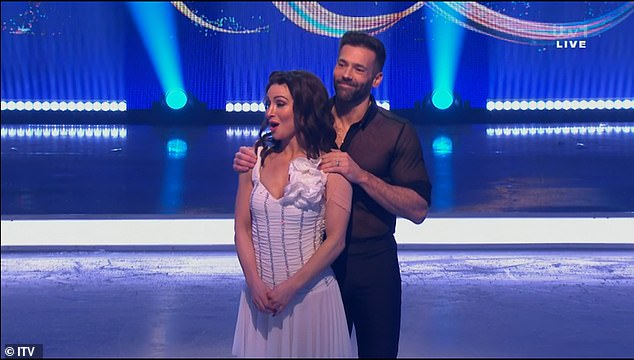 After finding themselves in the bottom three, Emmerdale's Roxy Shahidi and her dance partner Sylvain Longchambon were the couple who received the lowest scores and were automatically eliminated from the show.