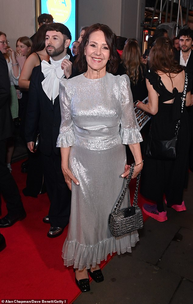 Dame Arlene Phillips, 80, stole the show with her age-defying look as she arrived in a beautiful metallic silver dress.