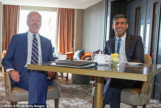 Biden and Sunak had tea during their flying visit to Northern Ireland last month.