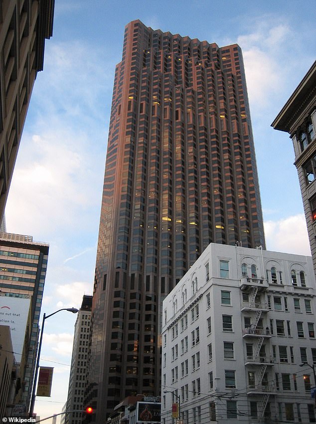 Microsoft's office at 555 California Street, where offices of up to 49,000 square feet are rented after they joined the city's 'tech-xodus' in October.