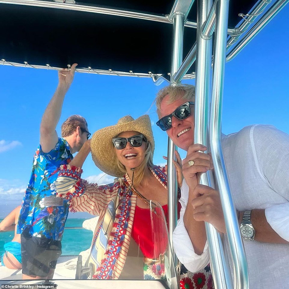 The Vacation actress flaunted her very toned and trim figure in photos shared on Instagram this weekend while on vacation in the Caribbean.