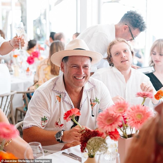 The revelers started at Noosa's popular waterfront restaurant Bistro C, whose owner is a close friend of Karl's, who opened an unlimited bill for all guests.