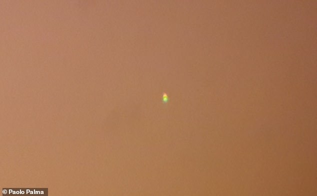 Photographer Paolo Palma captures this photo of Venus emitting green light in the sky over Rome in 2018
