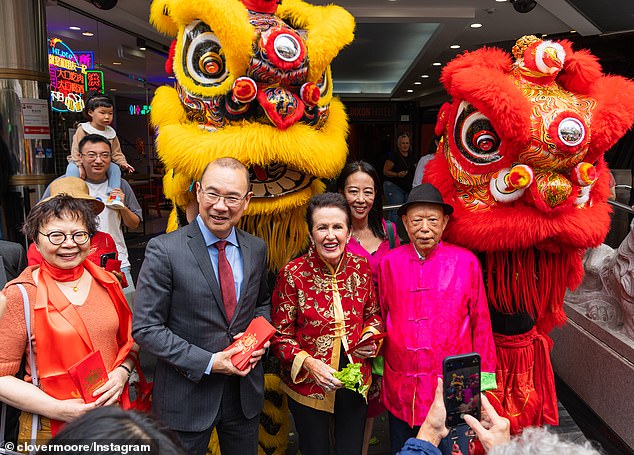 Fordham criticized Sydney Mayor Clover Moore (centre) for announcing a 16-day Lunar New Year 'holiday'
